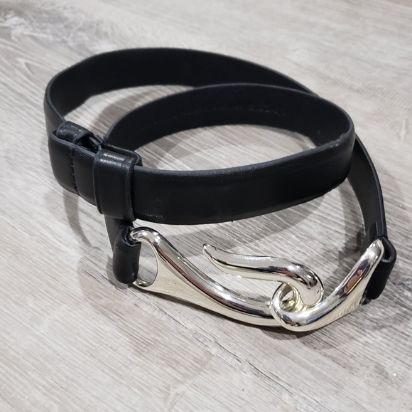 Chicos Black Leather Belt